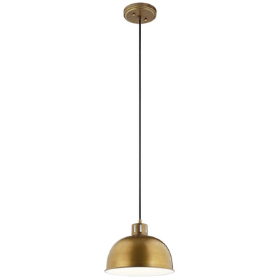 Kichler - 52152NBR - One Light Pendant - Zailey - Natural Brass