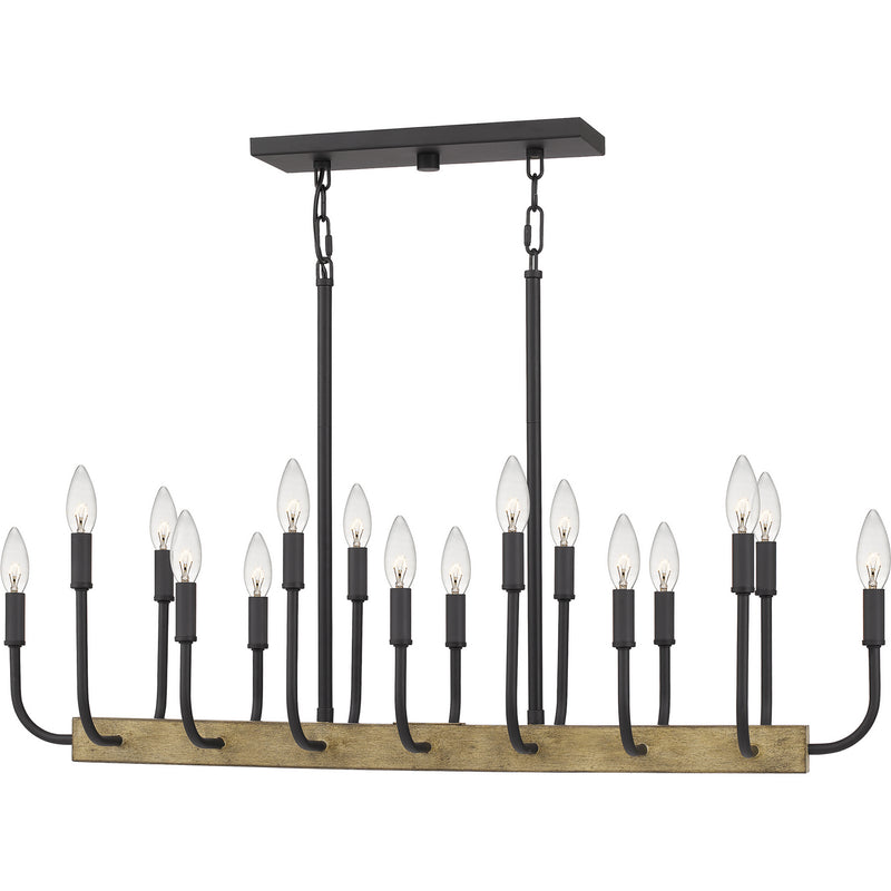 Quoizel - COD139MBK - 16 Light Island Chandelier - Coda - Matte Black