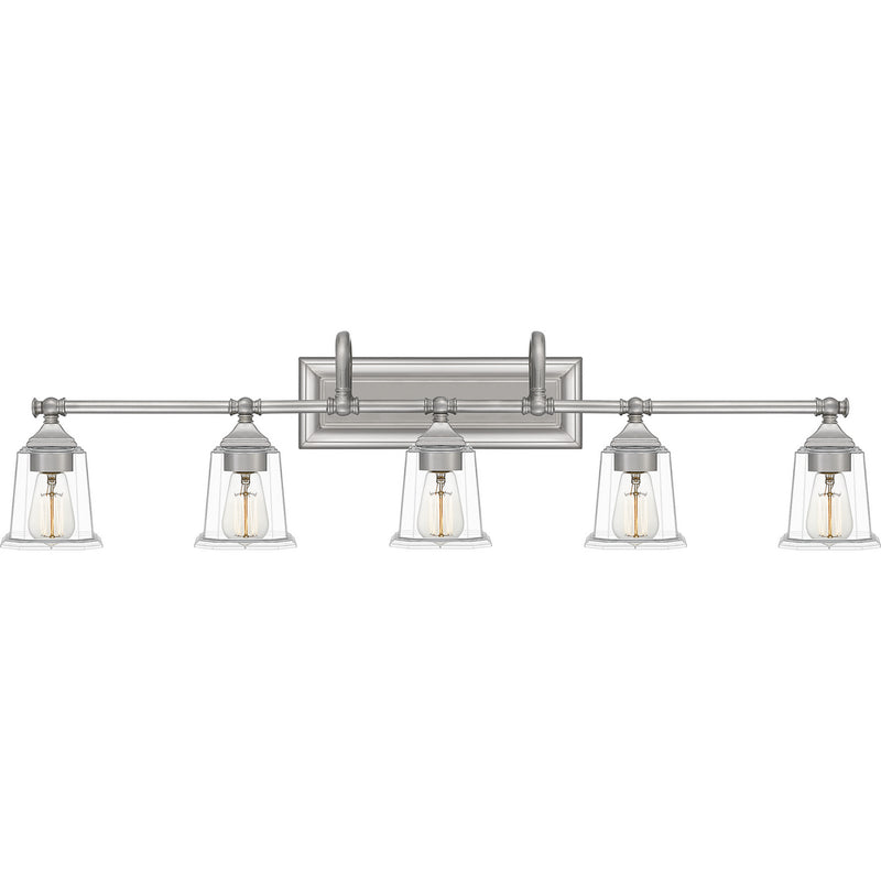 Quoizel - NLC8605BN - Five Light Bath Fixture - Nicholas - Brushed Nickel