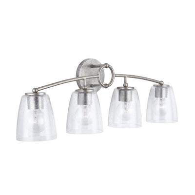 Capital Lighting - 137941AS-488 - Four Light Vanity - Oran - Antique Silver