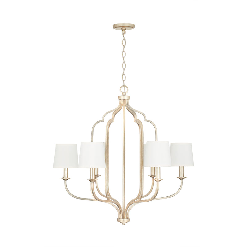 Capital Lighting - 438761WG-698 - Six Light Chandelier - Ophelia - Winter Gold