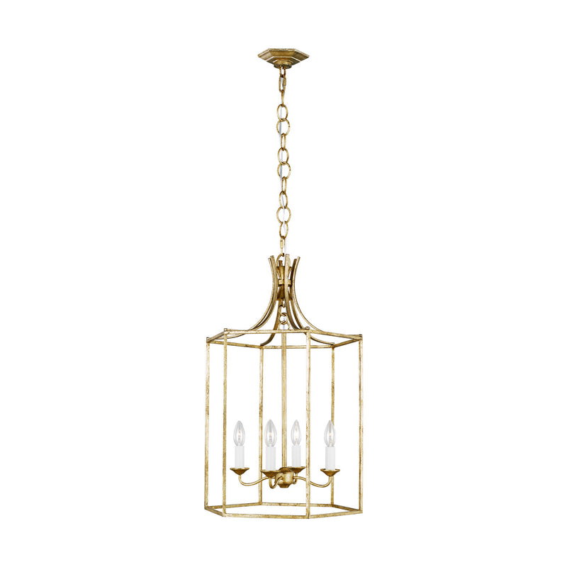 Visual Comfort Studio - AC1014ADB - Four Light Pendant - Bantry House - Antique Gild