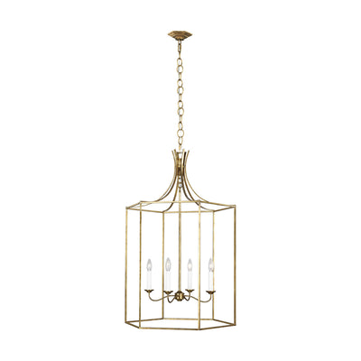 Visual Comfort Studio - AC1024ADB - Four Light Pendant - Bantry House - Antique Gild