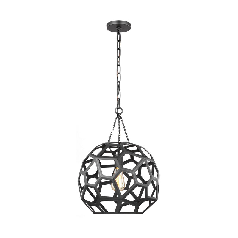 Visual Comfort Studio - AP1061MBK - One Light Pendant - Feccetta - Midnight Black