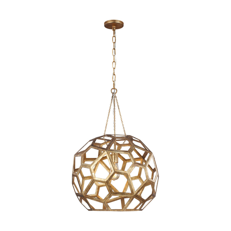 Visual Comfort Studio - AP1071ADB - One Light Pendant - Feccetta - Antique Gild