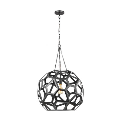 Visual Comfort Studio - AP1071MBK - One Light Pendant - Feccetta - Midnight Black