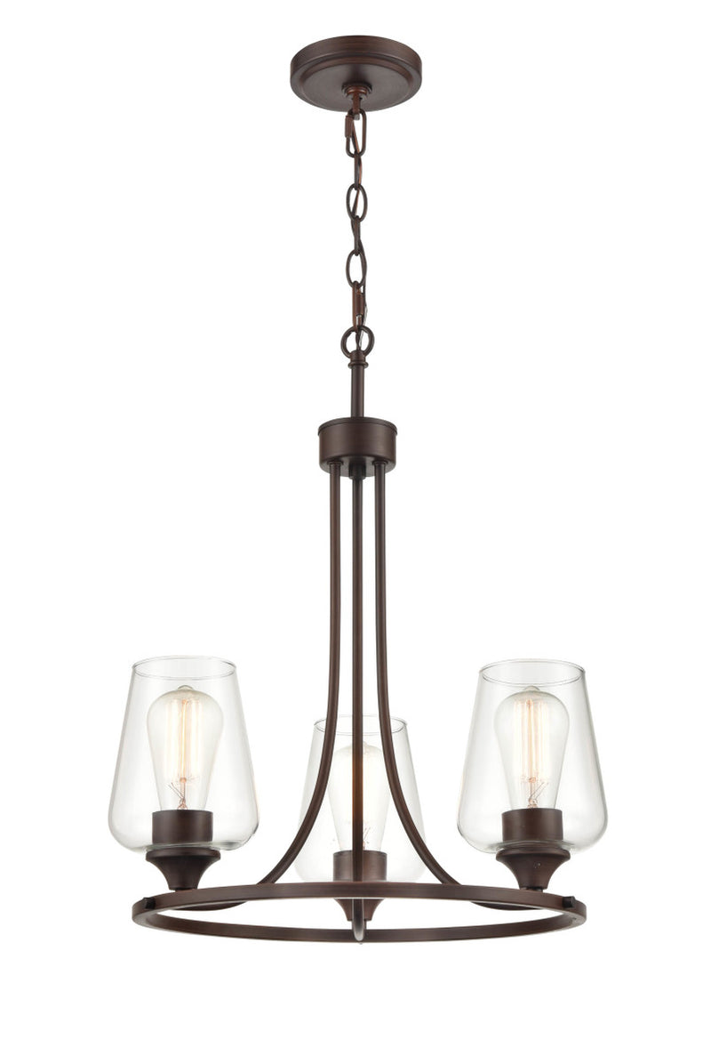 Millennium - 9723-RBZ - Three Light Chandelier - Ashford - Rubbed Bronze