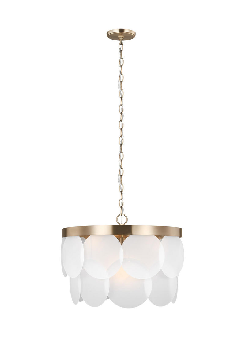 Visual Comfort Studio - 5102506EN-848 - Six Light Pendant - Mellita - Satin Brass