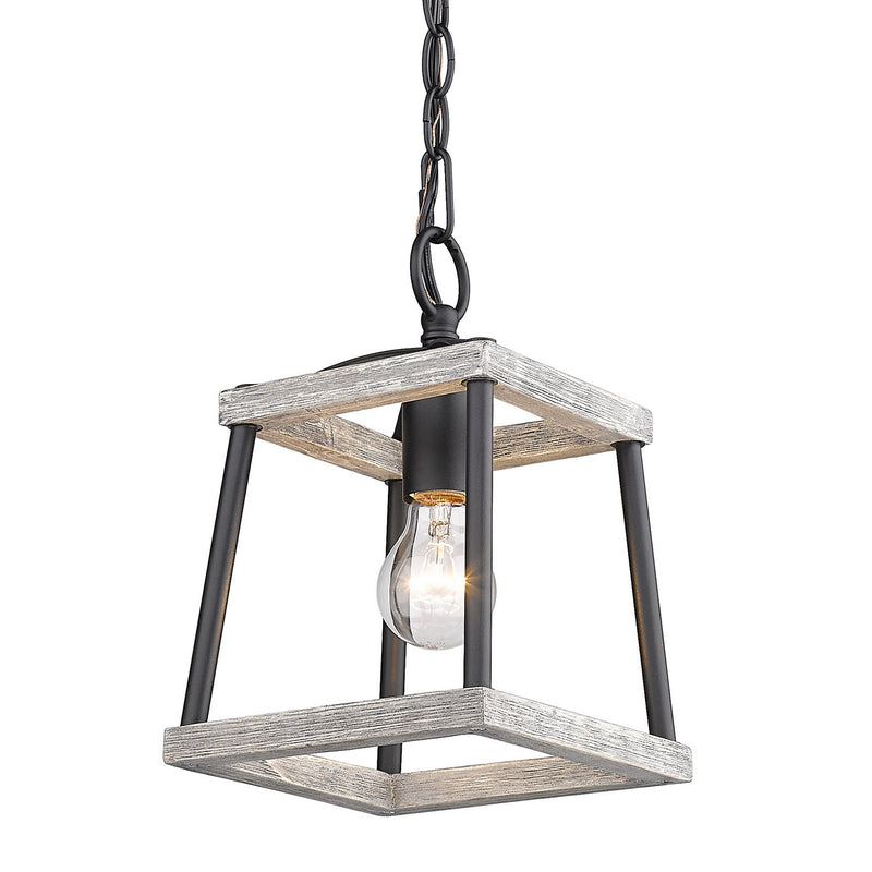 Golden - 3184-M1L NB-GH - One Light Mini Pendant - Teagan - Natural Black