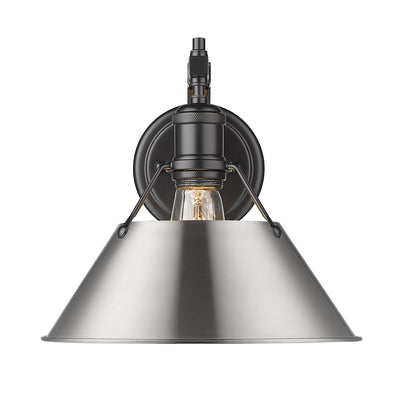 Golden - 3306-1W BLK-PW - One Light Wall Sconce - Orwell BLK - Matte Black