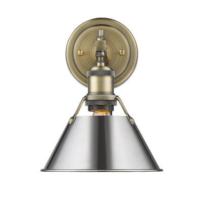 Golden - 3306-BA1 AB-CH - One Light Bath Vanity - Orwell AB - Aged Brass