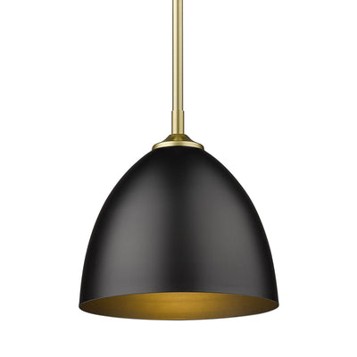 Golden - 6956-S OG-BLK - One Light Pendant - Zoey OG - Olympic Gold