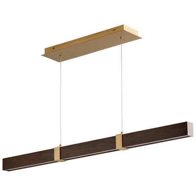 Oxygen - 3-48-2440 - LED Pendant - Decca - Aged Brass W/ Walnut