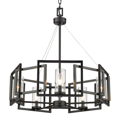 Golden - 6068-5 BLK - Five Light Chandelier - Marco BLK - Matte Black