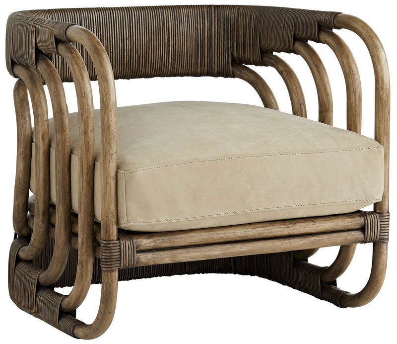 Arteriors-Hamza Chair-Pale Grey Rattan