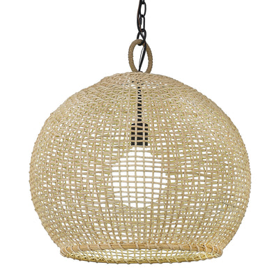 Golden - 1078-L BLK-BB - One Light Pendant - Reed - Matte Black