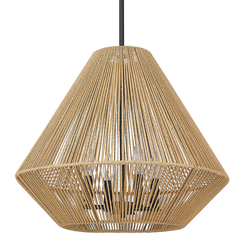 Golden - 6937-4P BLK-NR - Four Light Pendant - Valentina - Matte Black