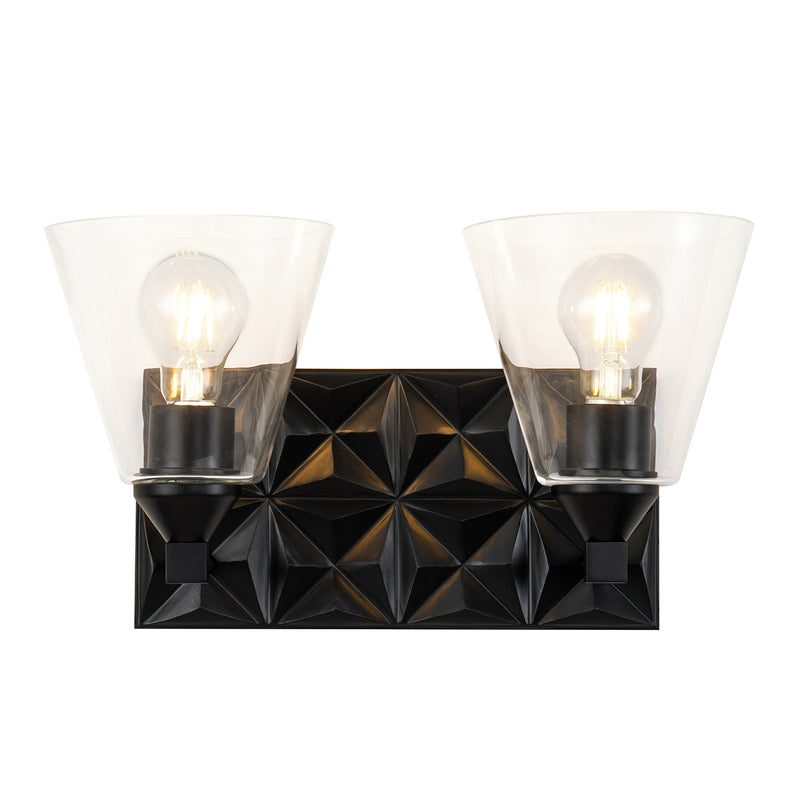 Lucas + McKearn - BB1302MB-2 - Two Light Vanity - Alpha - Matte Black