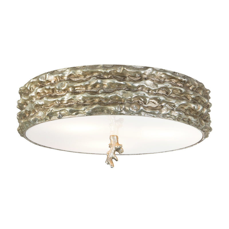 Lucas + McKearn - FM1238S-16 - Three Light Flush Mount - Trellis - Silver Leaf