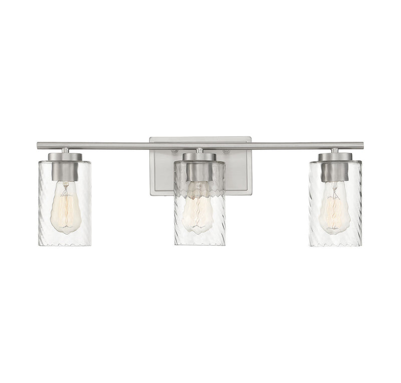 Meridian - M80038BN - Three Light Bathroom Vanity Light - Mbath - Brushed Nickel