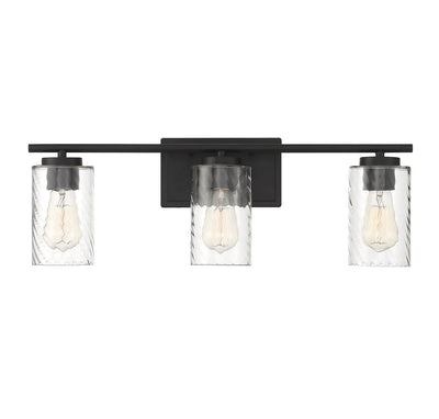 Meridian - M80038MBK - Three Light Bathroom Vanity Light - Mbath - Matte Black