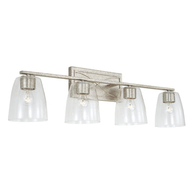 Capital Lighting - 142341AS-488 - Four Light Vanity - Sylvia - Antique Silver