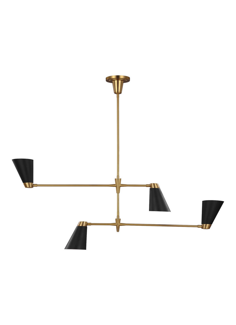 Visual Comfort Studio - TC1104BBS - Four Light Chandelier - Signoret - Burnished Brass