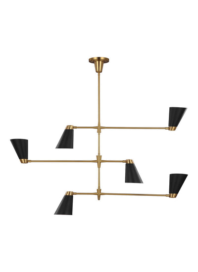 Visual Comfort Studio - TC1116BBS - Six Light Chandelier - Signoret - Burnished Brass