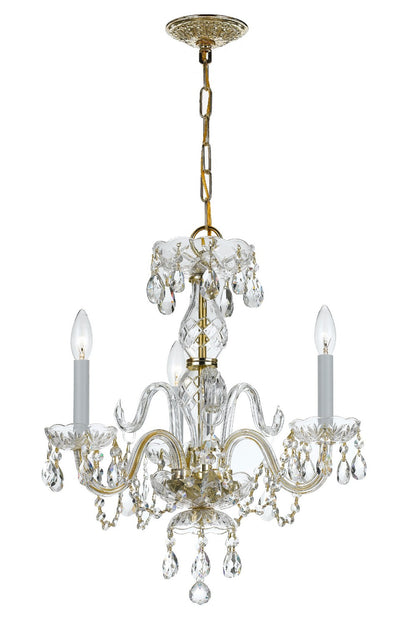 Crystorama - 5044-PB-CL-I - Three Light Mini Chandelier - Traditional Crystal - Polished Brass