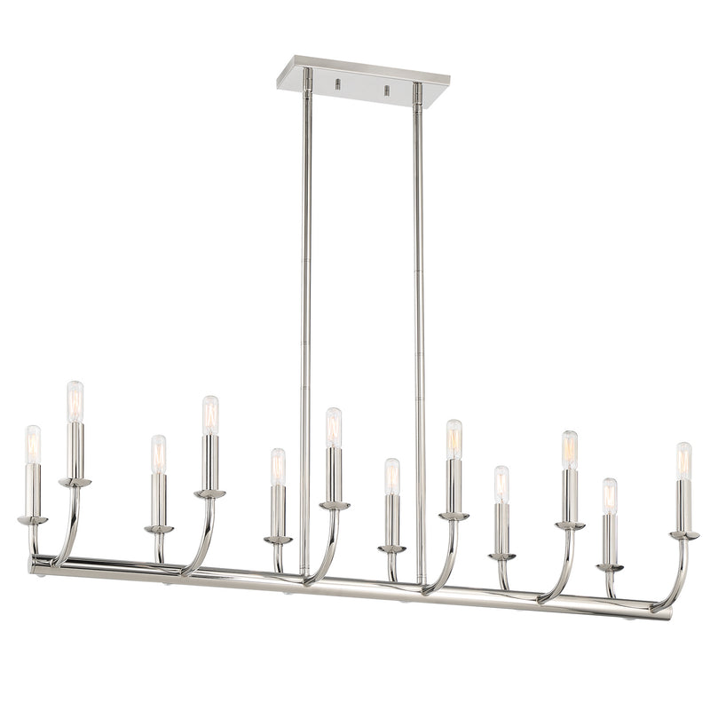 Crystorama - BAI-A2112-PN - 12 Light Chandelier - Bailey - Polished Nickel