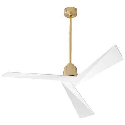 Oxygen - 3-113-640 - 54"Ceiling Fan - Dynamo - Aged Brass W/ White Blades