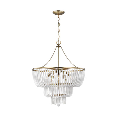 Visual Comfort Studio - 3180706EN-848 - Six Light Chandelier - Jackie - Satin Brass