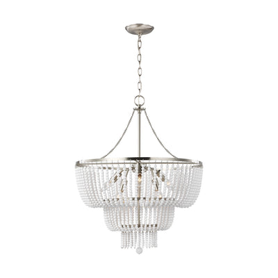 Visual Comfort Studio - 3180706EN-962 - Six Light Chandelier - Jackie - Brushed Nickel