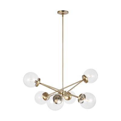 Visual Comfort Studio - 3182706-848 - Six Light Chandelier - Tierney - Satin Brass