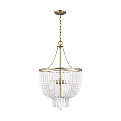 Visual Comfort Studio - 5180704-848 - Four Light Pendant - Jackie - Satin Brass