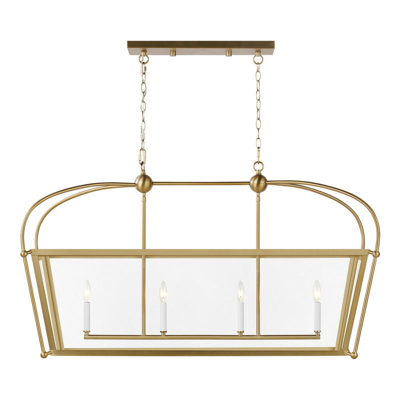 Visual Comfort Studio - 6691004-848 - Four Light Linear Foyer - Charleston - Satin Brass