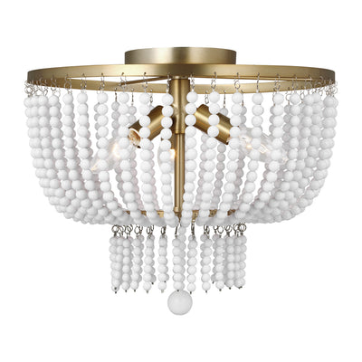 Visual Comfort Studio - 7780703EN-848 - Three Light Semi-Flush Mount - Jackie - Satin Brass