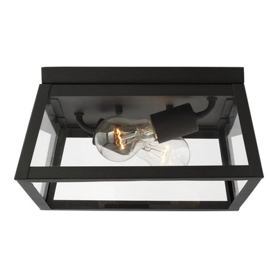 Visual Comfort Studio - 7848402-12 - Two Light Outdoor Flush Mount - Founders - Black