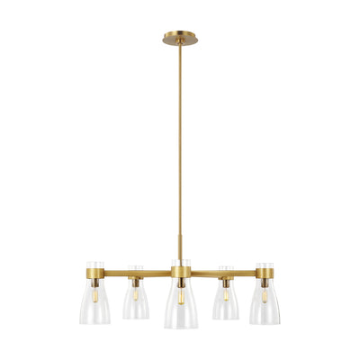 Visual Comfort Studio - AEC1005BBS - Five Light Chandelier - Moritz - Burnished Brass