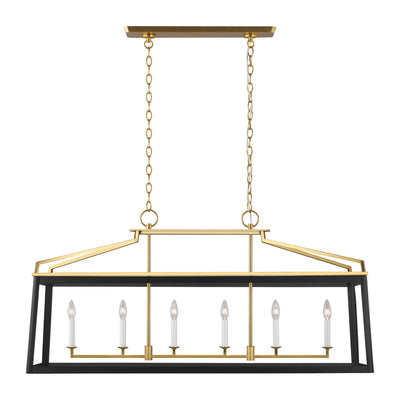 Visual Comfort Studio - CC1586MBKBBS - Six Light Linear Lantern - Carlow - Midnight Black