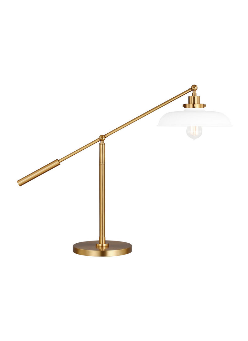 Visual Comfort Studio - CT1111MWTBBS1 - One Light Desk Lamp - Wellfleet - Matte White and Burnished Brass