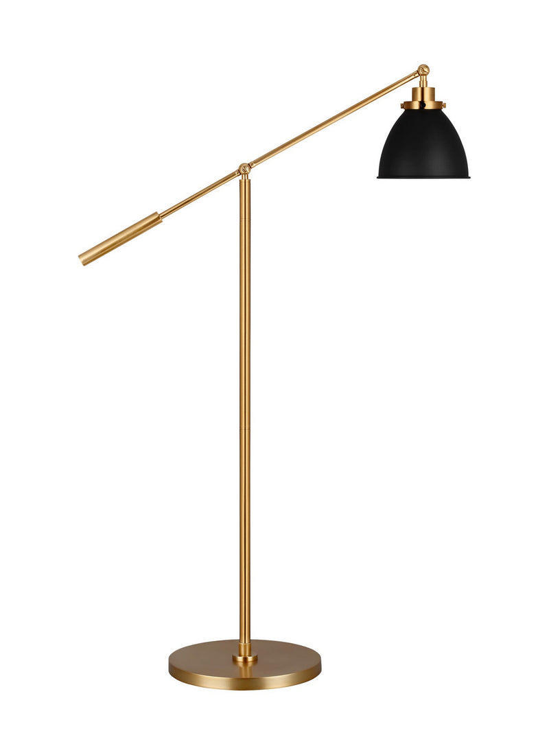 Visual Comfort Studio - CT1131MBKBBS1 - One Light Floor Lamp - Wellfleet - Midnight Black and Burnished Brass