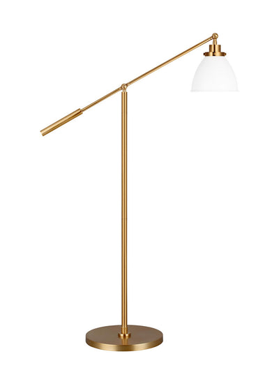 Visual Comfort Studio - CT1131MWTBBS1 - One Light Floor Lamp - Wellfleet - Matte White and Burnished Brass