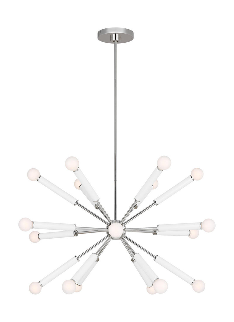 Visual Comfort Studio - KSC10518PNGW - 18 Light Chandelier - Monroe - Polished Nickel