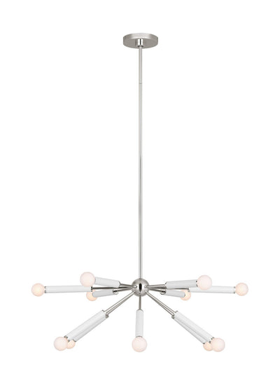 Visual Comfort Studio - KSC10612PNGW - 12 Light Chandelier - Monroe - Polished Nickel