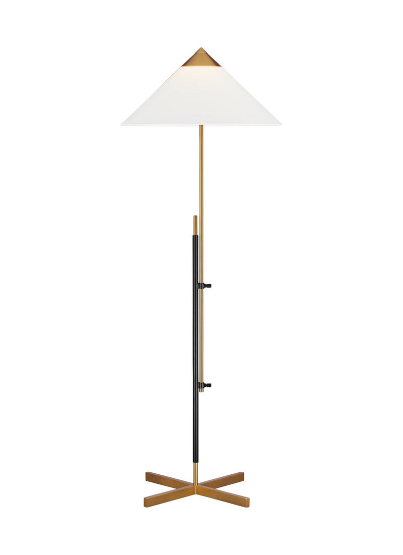 Visual Comfort Studio - KT1291BBSBNZ1 - One Light Floor Lamp - Franklin - Burnished Brass and Deep Bronze