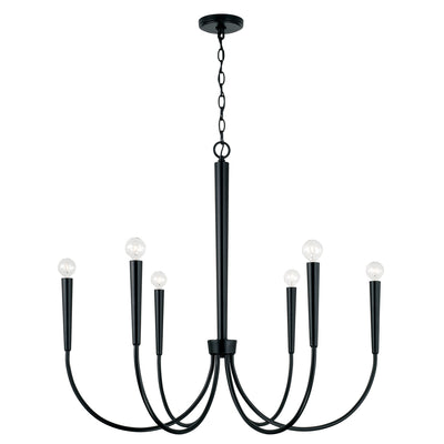 Capital Lighting - 445961MB - Six Light Chandelier - Holden - Matte Black