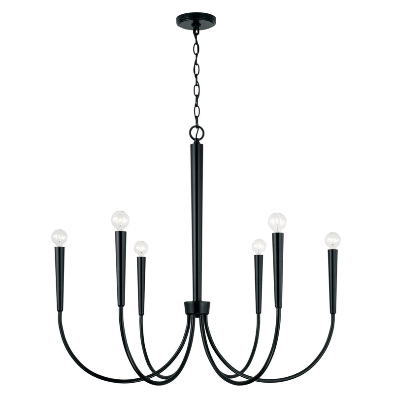 Capital Lighting - 445961MB - Six Light Chandelier - Holden - Matte Black