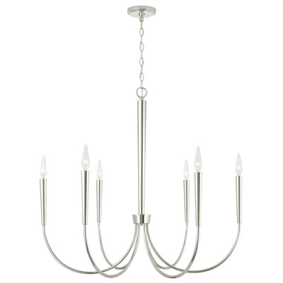 Capital Lighting - 445961PN - Six Light Chandelier - Holden - Polished Nickel