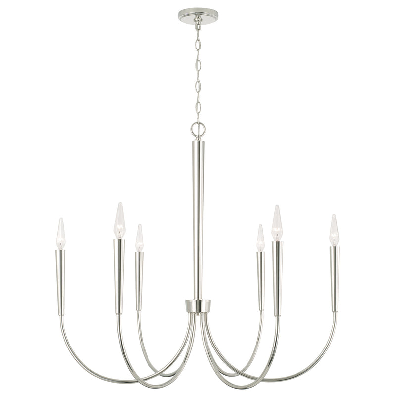 Capital Lighting - 445961PN - Six Light Chandelier - Holden - Polished Nickel